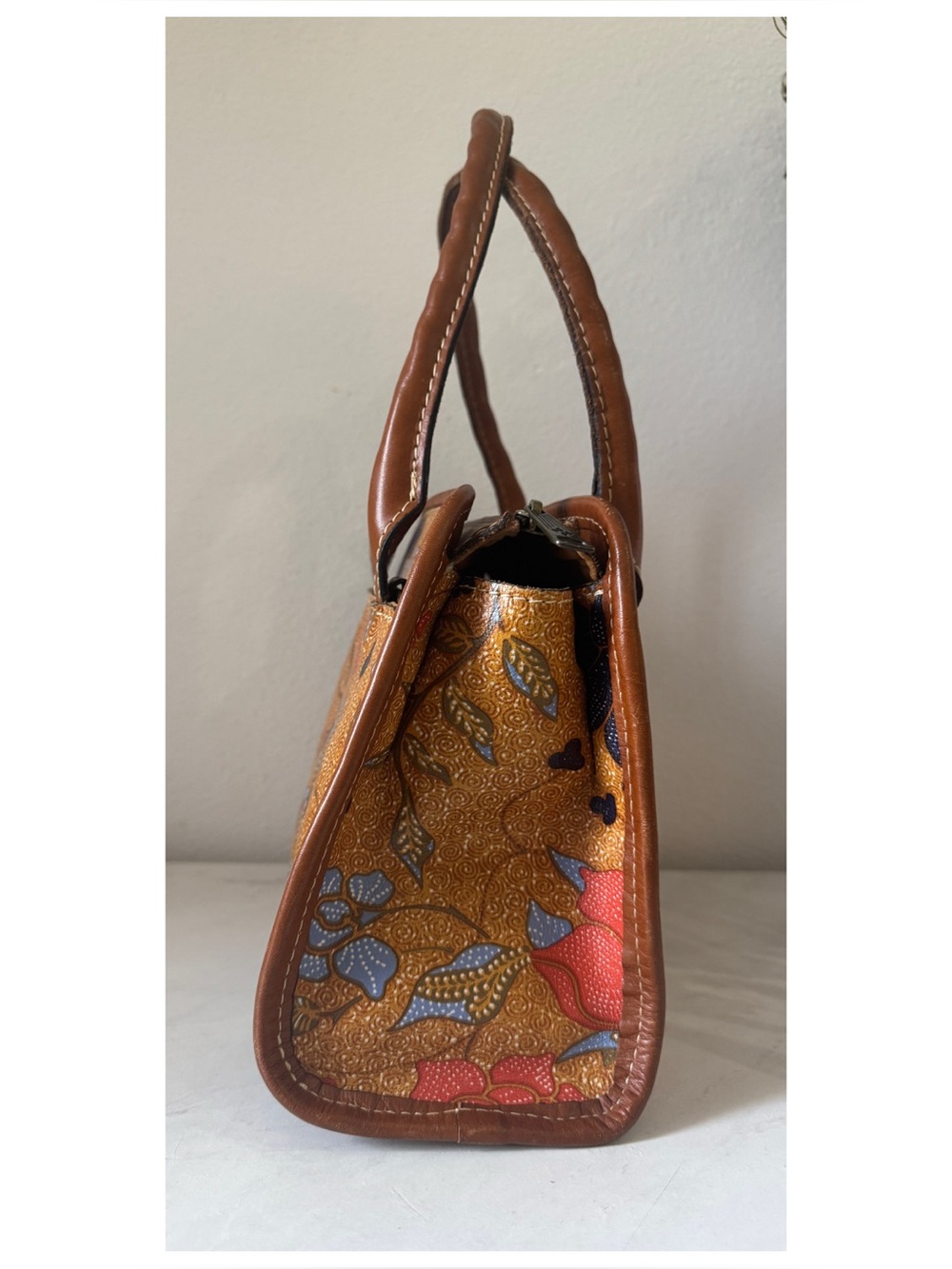 Patricia Nash Floral Satchel Handbag Brown
Trim Top Handle - Picture 4 of 14
